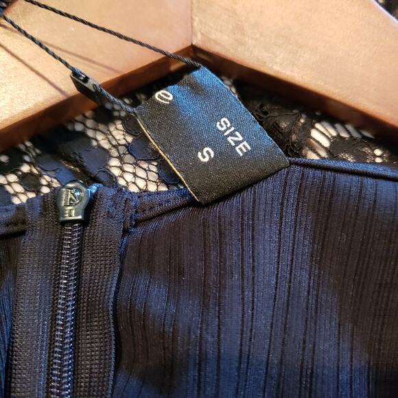 NEW! VFShow Lace Midi Dress Sleeveless Lace Midi Date Party Black Tie Waist - S - Picture 5 of 11